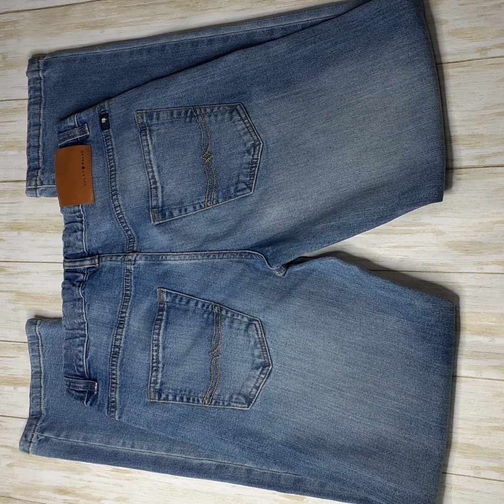 Lucky Brand Classic Straight Leg Blue Jeans Adjustable Waist Boy's Size 18